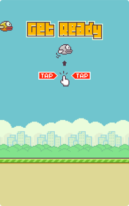Jogo flappy bird feito utilizando tecnologias web. 